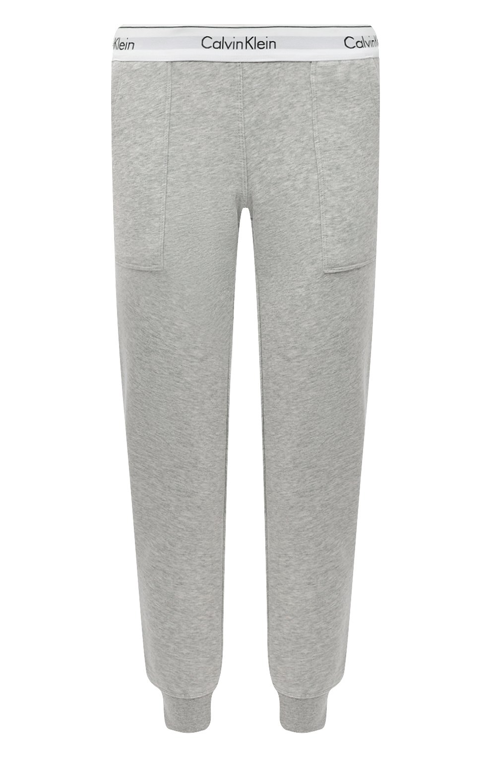 Женские хлопковые брюки CALVIN KLEIN серого цвета, арт. QS5716E | Фото 1