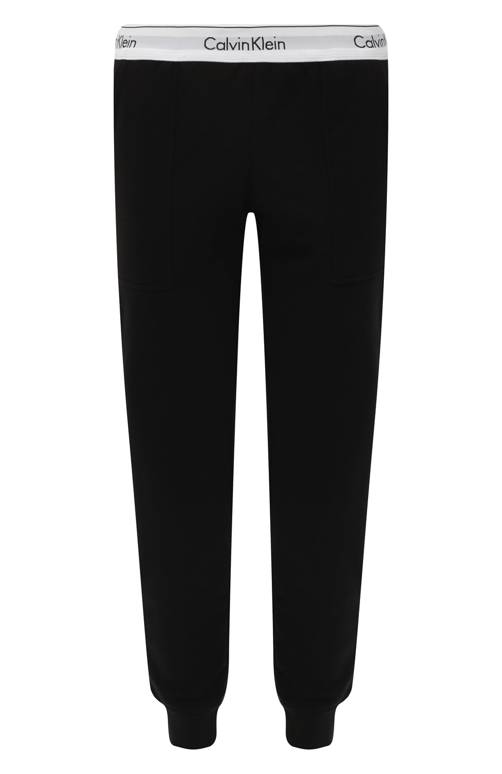 Женские хлопковые брюки CALVIN KLEIN черного цвета, арт. QS5716E | Фото 1
