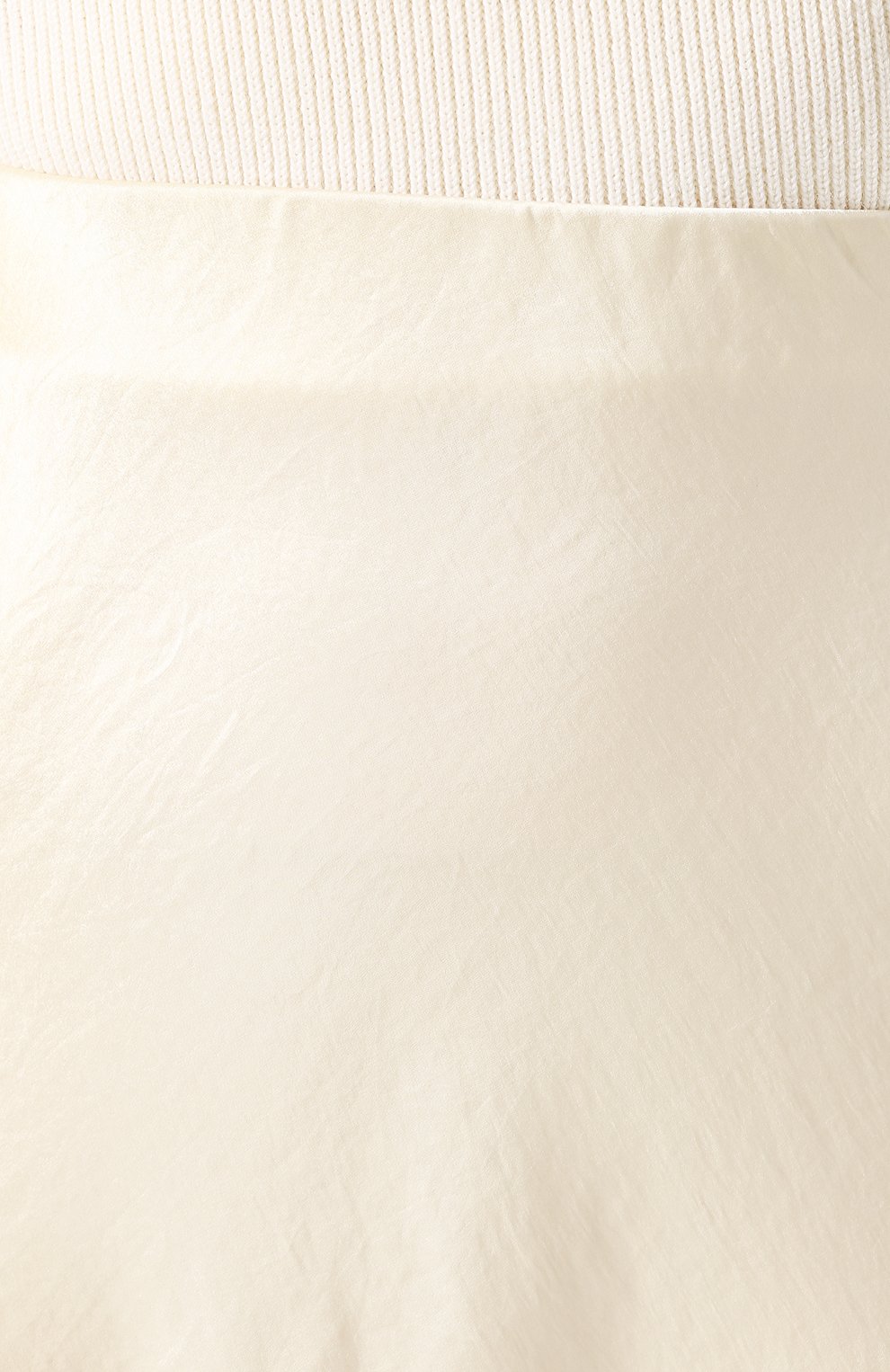 Женская юбка NANUSHKA молочного цвета, арт. ZARINA_WAX YELL0W_WASHED SATIN | Фото 5 (Материал внешний: Синтетический материал; Женское Кросс-КТ: Юбка-од ежда; Длина Ж (юбки, платья, шорты): Миди; Статус проверки: Проверена категория)