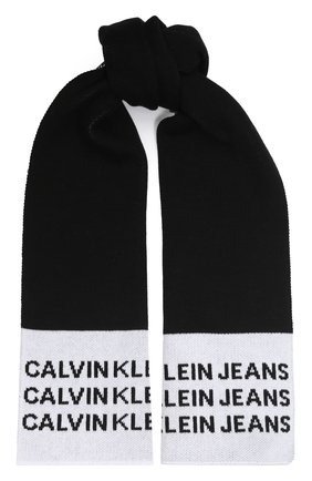 Детский шарф CALVIN KLEIN JEANS черного цвета по цене 3500 руб., арт. C20C200053 | Фото 1 Детский шарф CALVIN KLEIN JEANS черного цвета, арт. C20C200053 | Фото 1