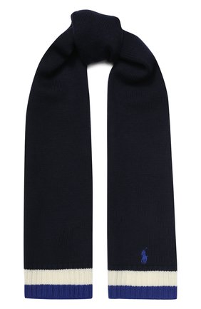 Детский шерстяной шарф POLO RALPH LAUREN темно-синего цвета по цене 4305 руб., арт. 323751652 | Фото 1 Детский шерстяной шарф POLO RALPH LAUREN темно-синего цвета, арт. 323751652 | Фото 1