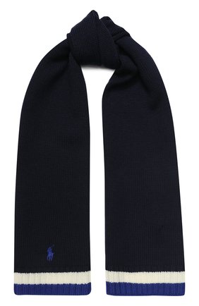 Детский шерстяной шарф POLO RALPH LAUREN темно-синего цвета по цене 4305 руб., арт. 322751652 | Фото 1 Детский шерстяной шарф POLO RALPH LAUREN темно-синего цвета, арт. 322751652 | Фото 1