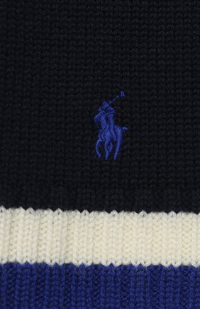 Детский шерстяной шарф POLO RALPH LAUREN темно-синего цвета по цене 4305 руб., арт. 322751652 | Фото 2 Детский шерстяной шарф POLO RALPH LAUREN темно-синего цвета, арт. 322751652 | Фото 2