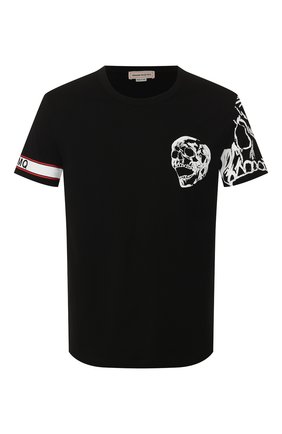 Мужская хлопковая футболка ALEXANDER MCQUEEN черного цвета по цене 34300 руб., арт. 599566/Q0Z69 | Фото 1 Мужская хлопковая футболка ALEXANDER MCQUEEN черного цвета, арт. 599566/Q0Z69 | Фото 1
