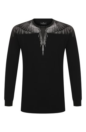 Мужская хлопковый лонгслив MARCELO BURLON черного цвета по цене 18900 руб., арт. CMAB007R20JER002 | Фото 1 Мужская хлопковый лонгслив MARCELO BURLON черного цвета, арт. CMAB007R20JER002 | Фото 1