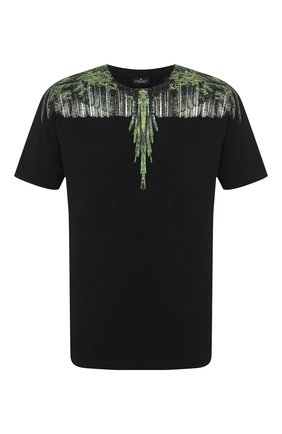 Мужская хлопковая футболка MARCELO BURLON черного цвета по цене 17700 руб., арт. CMAA018R20JER019 | Фото 1 Мужская хлопковая футболка MARCELO BURLON черного цвета, арт. CMAA018R20JER019 | Фото 1