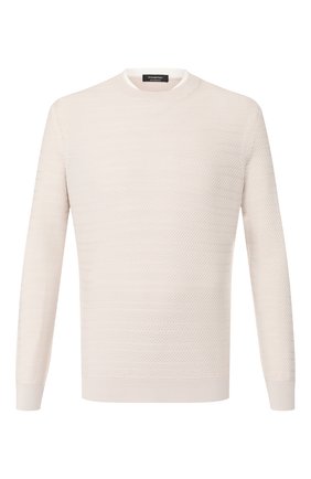 Мужской шерстяной джемпер ERMENEGILDO ZEGNA белого цвета по цене 62900 руб., арт. UUM25/114 | Фото 1 Мужской шерстяной джемпер ERMENEGILDO ZEGNA белого цвета, арт. UUM25/114 | Фото 1 (Рукава: Длинные; Длина (для топов): Стандартные; Материал внешний: Шерсть; Статус проверки: Проверена категория; Принт: Без принта; Мужское Кросс-КТ: Джемперы; Вырез: Круглый)