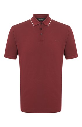 Мужское хлопковое поло Z ZEGNA бордового цвета по цене 13900 руб., арт. VU360/ZZ661 | Фото 1 Мужское хлопковое поло Z ZEGNA бордового цвета, арт. VU360/ZZ661 | Фото 1