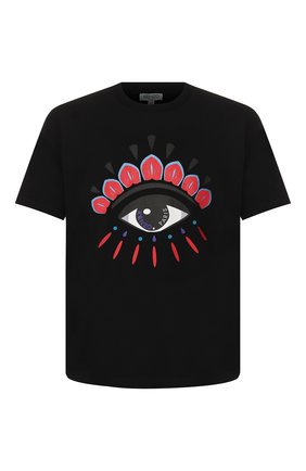 Мужская хлопковая футболка holiday KENZO черного цвета по цене 8795 руб., арт. F965TS0384Y7 | Фото 1 Мужская хлопковая футболка holiday KENZO черного цвета, арт. F965TS0384Y7 | Фото 1
