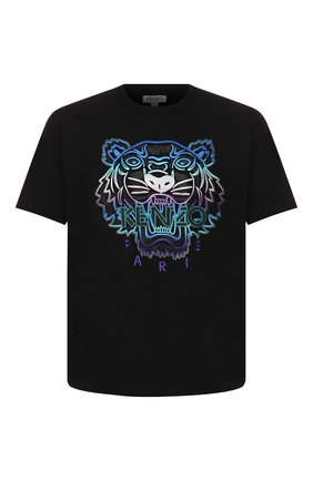 Мужская хлопковая футболка holiday KENZO черного цвета по цене 14800 руб., арт. F965TS0844Y9 | Фото 1 Мужская хлопковая футболка holiday KENZO черного цвета, арт. F965TS0844Y9 | Фото 1