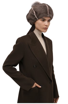 Женский берет из меха норки FURLAND серого цвета по цене 51700 руб., арт. 0170900110206600939 | Фото 2 Женский берет из меха норки FURLAND серого цвета, арт. 0170900110206600939 | Фото 2