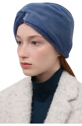 Женская шапка из меха норки FURLAND голубого цвета по цене 55000 руб., арт. 0176300150197600000 | Фото 2 Женская шапка из меха норки FURLAND голубого цвета, арт. 0176300150197600000 | Фото 2
