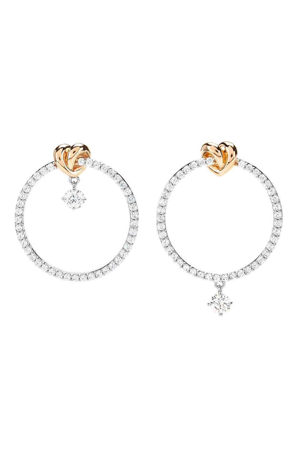 Женские серьги lifelong heart SWAROVSKI серебряного цвета, арт. 5517933 | Фото 1