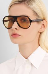 Женские солнцезащитные очки TOM FORD коричневого цвета, арт. TF732 | Фото 2 (Региональные ограничения белый список (Axapta Mercury): RU; Тип очков: С/з; Оптика Гендер: оптика-женское; Очки форма: Авиаторы)