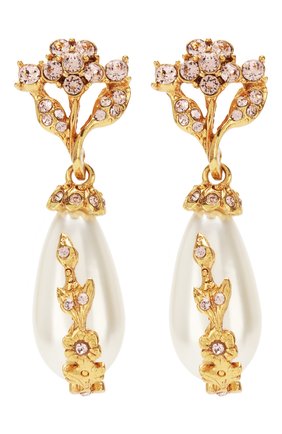 Женские серьги OSCAR DE LA RENTA золотого цвета по цене 31950 руб., арт. R20J122G0L | Фото 1 Женские серьги OSCAR DE LA RENTA золотого цвета, арт. R20J122G0L | Фото 1