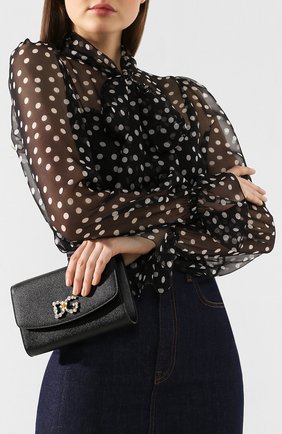 Женские кошелек на цепочке DOLCE & GABBANA черного цвета по цене 59500 руб., арт. BI1275/AU771 | Фото 2 Женские кошелек на цепочке DOLCE & GABBANA черного цвета, арт. BI1275/AU771 | Фото 2
