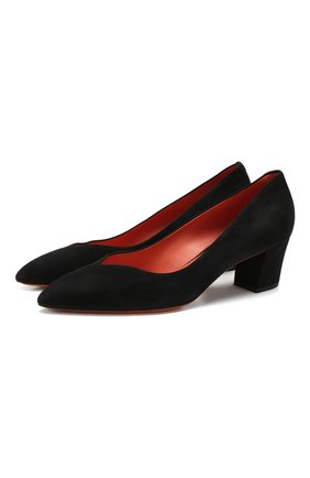 Женская замшевые туфли SANTONI черного цвета по цене 34050 руб., арт. WDHC58609HI2RMGDN01 | Фото 1 Женская замшевые туфли SANTONI черного цвета, арт. WDHC58609HI2RMGDN01 | Фото 1
