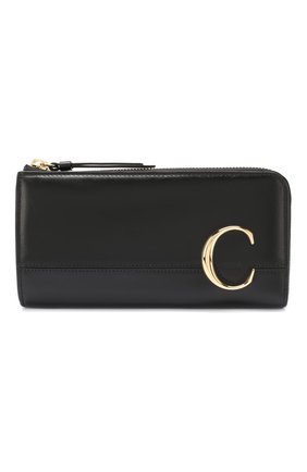 Женские кожаный кошелек CHLOÉ черного цвета по цене 36900 руб., арт. CHC19WP084A37 | Фото 1 Женские кожаный кошелек CHLOÉ черного цвета, арт. CHC19WP084A37 | Фото 1