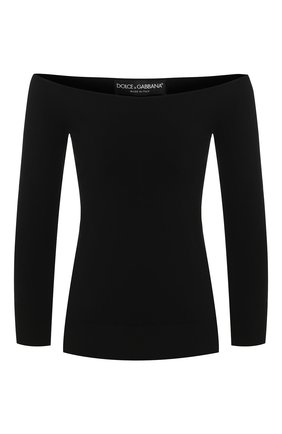 Женская пуловер из вискозы DOLCE & GABBANA черного цвета по цене 52350 руб., арт. FX697T/JAMY5 | Фото 1 Женская пуловер из вискозы DOLCE & GABBANA черного цвета, арт. FX697T/JAMY5 | Фото 1