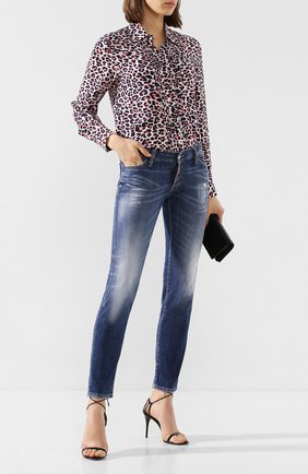 Женские джинсы DSQUARED2 темно-синего цвета по цене 39950 руб., арт. S75LB0323/S30342 | Фото 2 Женские джинсы DSQUARED2 темно-синего цвета, арт. S75LB0323/S30342 | Фото 2