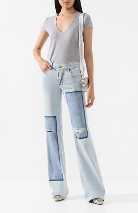 Женские джинсы DSQUARED2 голубого цвета по цене 36600 руб., арт. S75LB0287/S30309 | Фото 2 Женские джинсы DSQUARED2 голубого цвета, арт. S75LB0287/S30309 | Фото 2