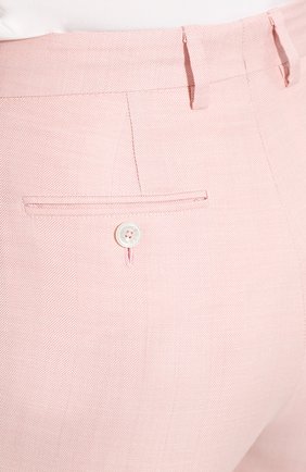 Женские брюки со стрелками KITON розового цвета, арт. D38103K09S07 | Фото 5 (Материал внешний: Шерсть; Женское Кросс-КТ: Брюки-одежда; Региональные ограничения белый список (Axapta Mercury): RU; Длина (брюки, джинсы): Укороченные; Статус проверки: Проверена категория)