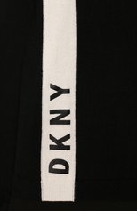 Детское платье DKNY черного цвета, арт. D32727 | Фото 3 (Рукава: Длинные; Случай: Повседневный; Принт: С принтом; Материал внешний: Вискоза; Девочки Кросс-КТ: Платье-одежда; Статус проверки: Проверена категория)