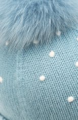 Детского кашемировая шапка LORO PIANA голубого цвета, арт. FAL0617 | Фото 3 (Материал: Текстиль, Кашемир, Шерсть; Региональные ограничения белый список (Axapta Mercury): RU; Статус проверки: Проверена категория)