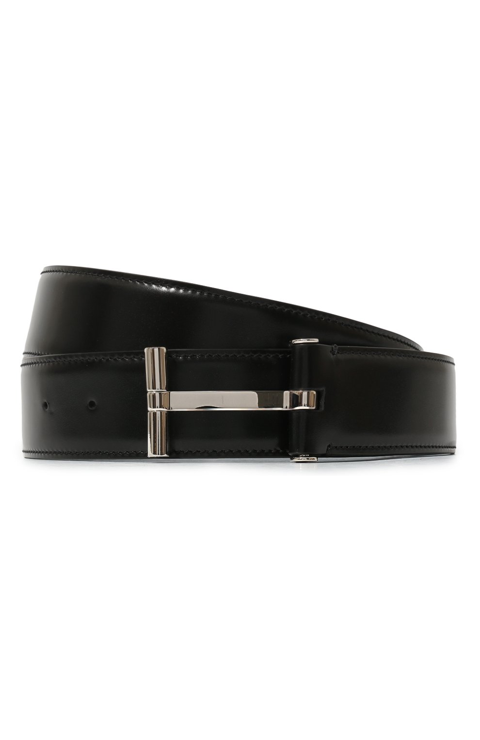 Мужской кожаный ремень TOM FORD черного цвета, арт. TB154P-CT9 | Фото 1