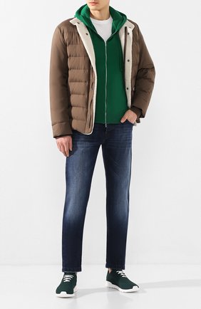 Мужская хлопковый кардиган KITON зеленого цвета по цене 166000 руб., арт. UK1049M | Фото 2 Мужская хлопковый кардиган KITON зеленого цвета, арт. UK1049M | Фото 2