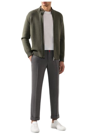 Мужские шерстяные брюки KITON серого цвета по цене 118000 руб., арт. UFPLACJ07S65 | Фото 2 Мужские шерстяные брюки KITON серого цвета, арт. UFPLACJ07S65 | Фото 2