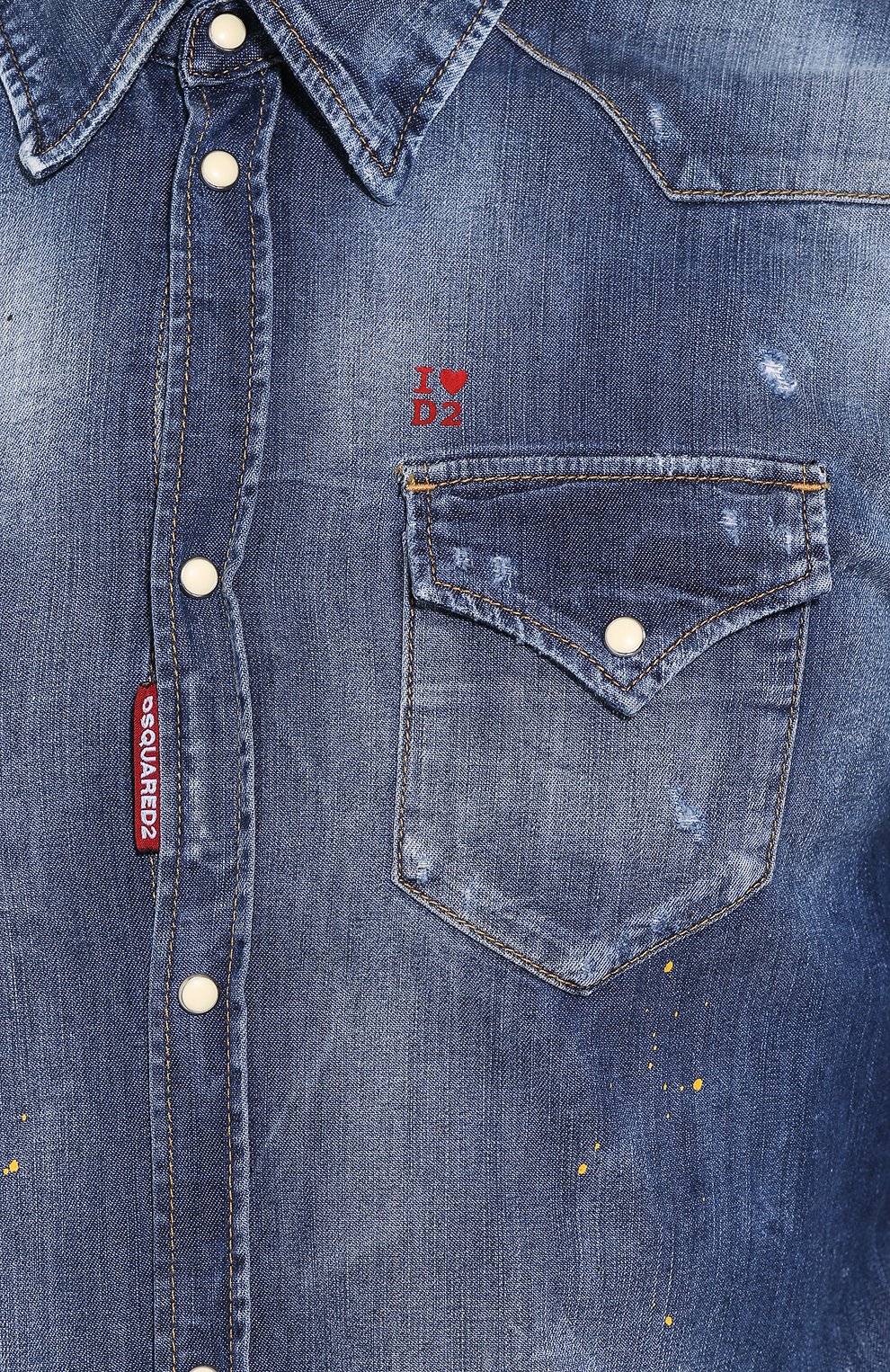 Мужская джинсовая рубашка DSQUARED2 синего цвета, арт. S74DM0392/S30341 | Фото 5 (Воротник: Кент; Рукава: Длинные; Манжеты: На кнопках; Кросс-КТ: Деним; Случай: Повседневный; Длина (для топов): Стандартные; Принт: С принтом; Региональные ограничения белый список (Axapta Mercury): RU; Материал внешний: Хлопок, Деним; Мужское Кросс-КТ: Рубашка-одежда; Статус проверки: Проверена категория)