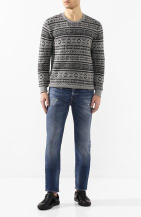 Мужской свитер из смеси хлопка и кашемира POLO RALPH LAUREN серого цвета по цене 32550 руб., арт. 710777262 | Фото 2 Мужской свитер из смеси хлопка и кашемира POLO RALPH LAUREN серого цвета, арт. 710777262 | Фото 2