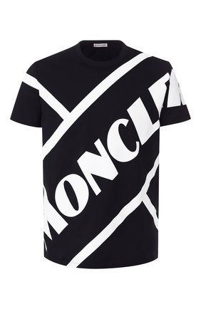 Мужская хлопковая футболка MONCLER темно-синего цвета по цене 17800 руб., арт. F1-091-8C706-10-8390T | Фото 1 Мужская хлопковая футболка MONCLER темно-синего цвета, арт. F1-091-8C706-10-8390T | Фото 1
