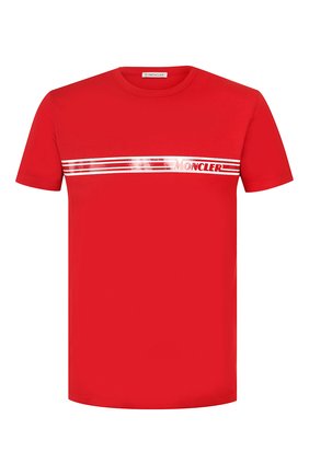 Мужская хлопковая футболка MONCLER красного цвета по цене 14700 руб., арт. F1-091-8C707-10-8390T | Фото 1 Мужская хлопковая футболка MONCLER красного цвета, арт. F1-091-8C707-10-8390T | Фото 1