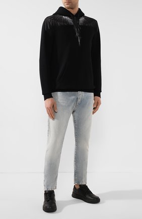 Мужской хлопковое худи MARCELO BURLON черного цвета по цене 31850 руб., арт. CMBB007R20FLE003 | Фото 2 Мужской хлопковое худи MARCELO BURLON черного цвета, арт. CMBB007R20FLE003 | Фото 2