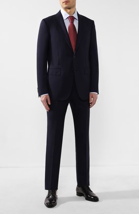 Мужской шерстяной костюм ERMENEGILDO ZEGNA темно-синего цвета по цене 223500 руб., арт. 712599/221225 | Фото 1 Мужской шерстяной костюм ERMENEGILDO ZEGNA темно-синего цвета, арт. 712599/221225 | Фото 1