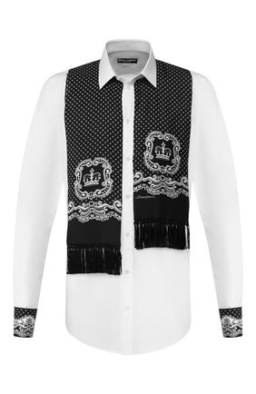 Мужская хлопковая рубашка DOLCE & GABBANA черно-белого цвета по цене 65700 руб., арт. G5HH4Z/FU5K9 | Фото 1 Мужская хлопковая рубашка DOLCE & GABBANA черно-белого цвета, арт. G5HH4Z/FU5K9 | Фото 1
