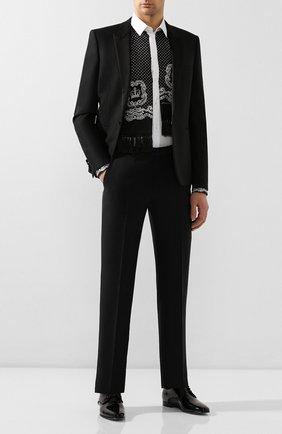 Мужская хлопковая рубашка DOLCE & GABBANA черно-белого цвета по цене 65700 руб., арт. G5HH4Z/FU5K9 | Фото 2 Мужская хлопковая рубашка DOLCE & GABBANA черно-белого цвета, арт. G5HH4Z/FU5K9 | Фото 2