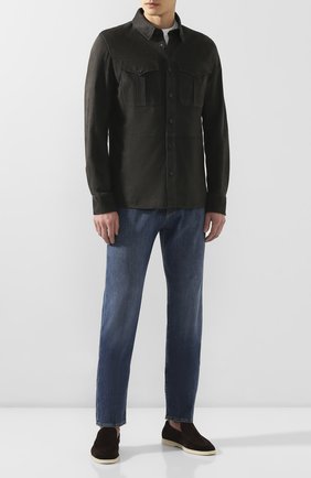 Мужская замшевая рубашка RALPH LAUREN темно-серого цвета по цене 234500 руб., арт. 790654923 | Фото 2 Мужская замшевая рубашка RALPH LAUREN темно-серого цвета, арт. 790654923 | Фото 2 (Рукава: Длинные; Длина (для топов): Стандартные; Случай: Повседневный; Воротник: Кент; Принт: Однотонные; Мужское Кросс-КТ: Рубашка-одежда; Материал внешний: Замша; Манжеты: На пуговицах; Статус проверки: Проверена категория)