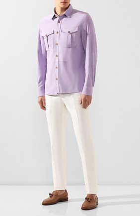 Мужская замшевая рубашка RALPH LAUREN сиреневого цвета по цене 237000 руб., арт. 790654923 | Фото 2 Мужская замшевая рубашка RALPH LAUREN сиреневого цвета, арт. 790654923 | Фото 2