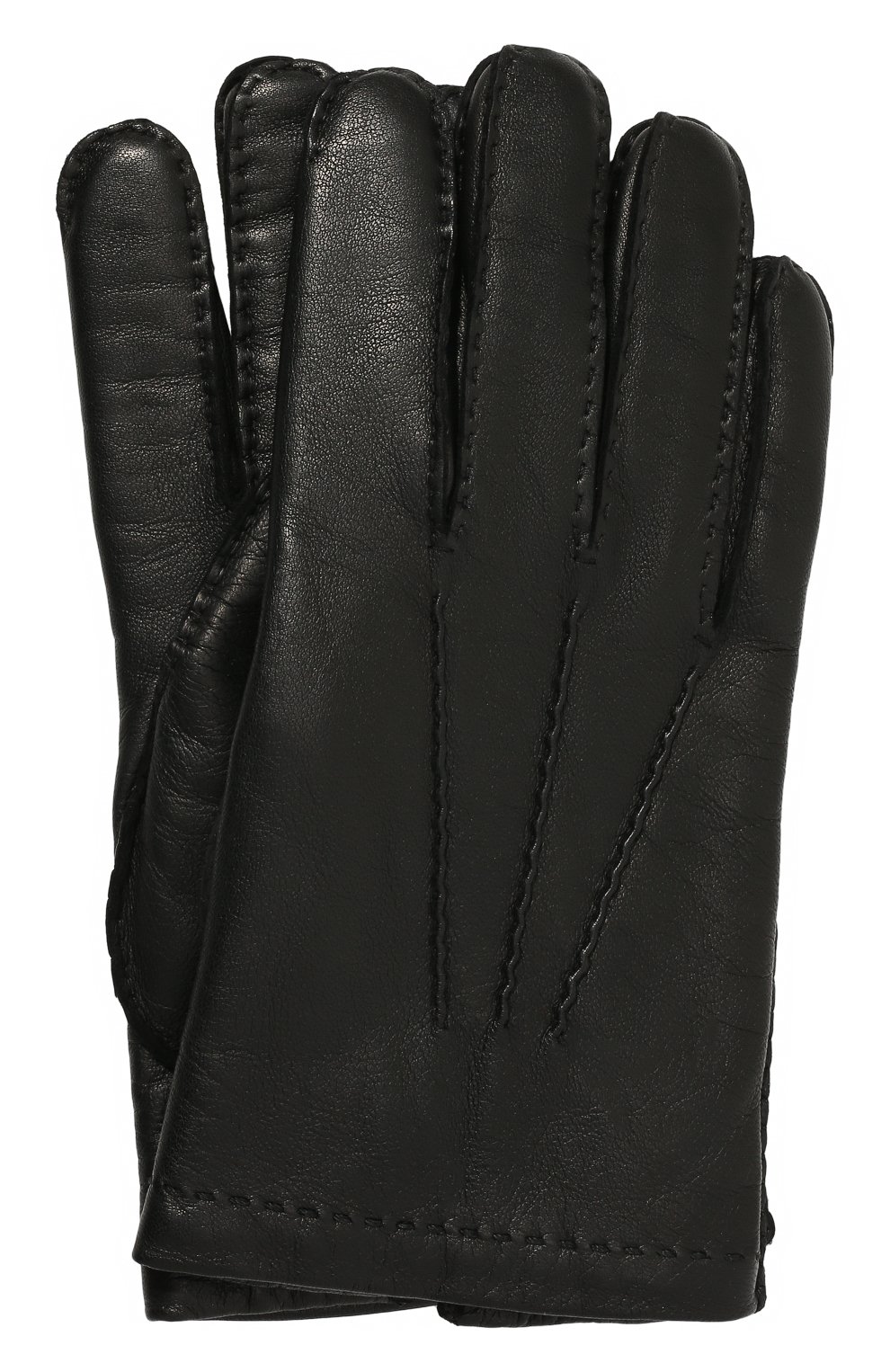 Мужские кожаные перчатки TOM FORD черного цвета, арт. TG0760-X38 | Фото 1