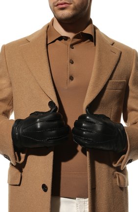 Мужские кожаные перчатки TOM FORD черного цвета, арт. TG0760-X38 | Фото 2 (Мужское Кросс-КТ: Кожа и замша; Региональные ограничения белый список (Axapta Mercury): RU; Материал: Натуральная кожа)