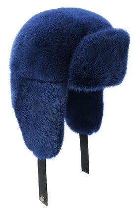 Мужская шапка-ушанка из меха норки FURLAND синего цвета по цене 58730 руб., арт. 0217500110207600000 | Фото 1 Мужская шапка-ушанка из меха норки FURLAND синего цвета, арт. 0217500110207600000 | Фото 1