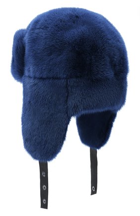 Мужская шапка-ушанка из меха норки FURLAND синего цвета по цене 58730 руб., арт. 0217500110207600000 | Фото 2 Мужская шапка-ушанка из меха норки FURLAND синего цвета, арт. 0217500110207600000 | Фото 2