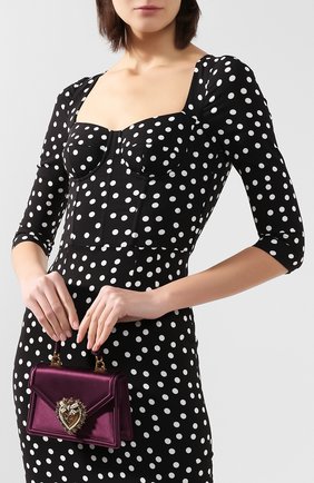 Женский сумка devotion small DOLCE & GABBANA бордового цвета по цене 91950 руб., арт. BB6711/A7630 | Фото 2 Женский сумка devotion small DOLCE & GABBANA бордового цвета, арт. BB6711/A7630 | Фото 2