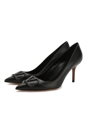 Женская кожаные туфли valentino garavani vlogo VALENTINO черного цвета по цене 55100 руб., арт. TW2S0R78/MZF | Фото 1 Женская кожаные туфли valentino garavani vlogo VALENTINO черного цвета, арт. TW2S0R78/MZF | Фото 1
