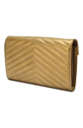 Женская сумка monogram classic SAINT LAURENT золотого цвета по цене 99500 руб., арт. 377828/03X21 | Фото 3 Женская сумка monogram classic SAINT LAURENT золотого цвета, арт. 377828/03X21 | Фото 3