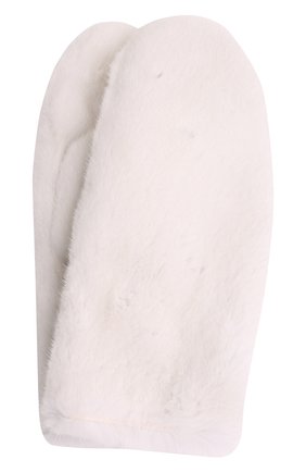 Женские варежки из меха норки KUSSENKOVV молочного цвета, арт. 601670008105 | Фото 1 (Материал: Натуральный мех; Женское Кросс-КТ: варежки)