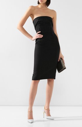 Женское шерстяное платье DOLCE & GABBANA серого цвета по цене 119000 руб., арт. F6H8XT/FR2XI | Фото 2 Женское шерстяное платье DOLCE & GABBANA серого цвета, арт. F6H8XT/FR2XI | Фото 2